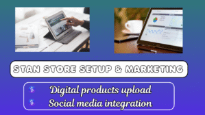 I will design stan store, stan store setup, systeme io sales funnel, stan store marketing